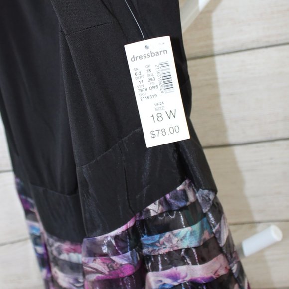 NWT Dress Barn Retro Satin and Spandex Party Dress - Picture 8 of 10